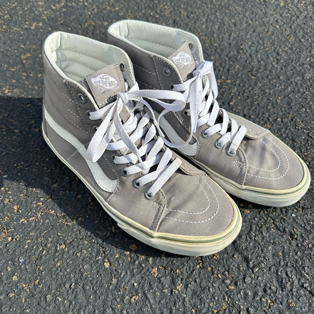 Vans Gray Sk8-Hi Sneakers WOMENS 9, MENS 7.5